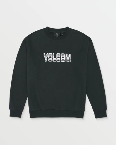 Volcom Cement Crew Sweatshirt - Washed Black Hthr