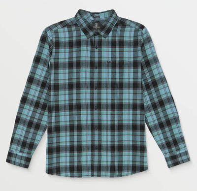 Volcom Caden Plaid L/S Blue Rinse