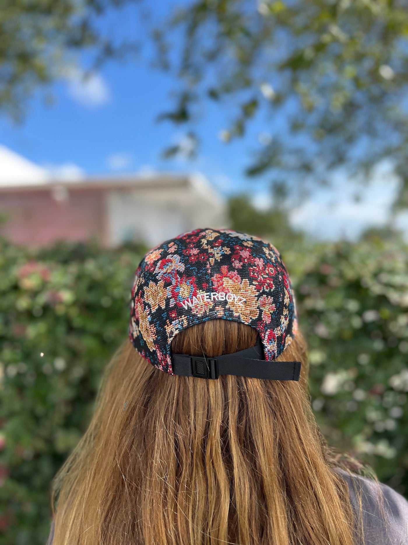 WBZ Jacquard Hat - Floral Black