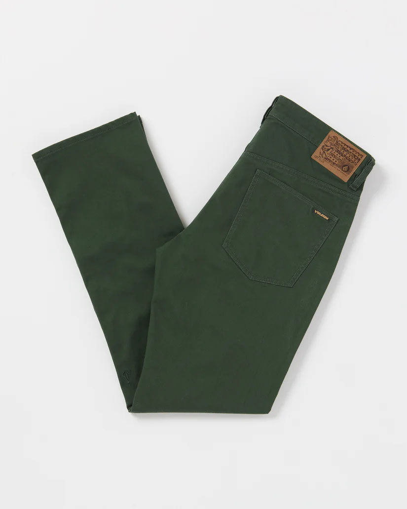 Volcom Solver 5 Pocket Slub Pants - Dark Forest