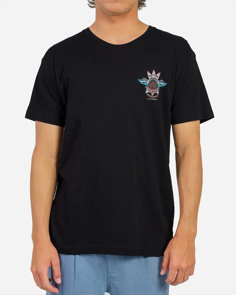 Lost Wave Addict T-shirt Black