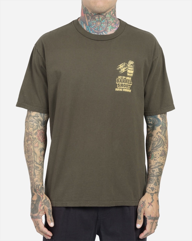 Lost Barrel Shoot Boxy Tee Dark Earth