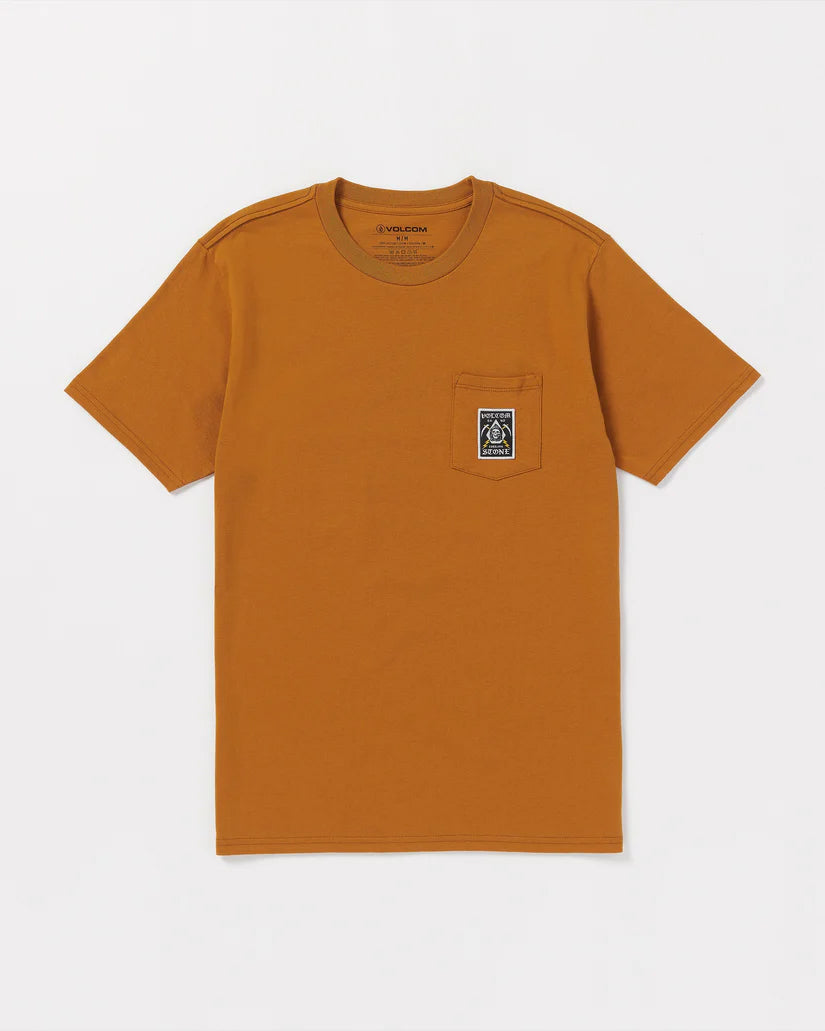 Volcom Pocket Label Chestnut Brown S/S T