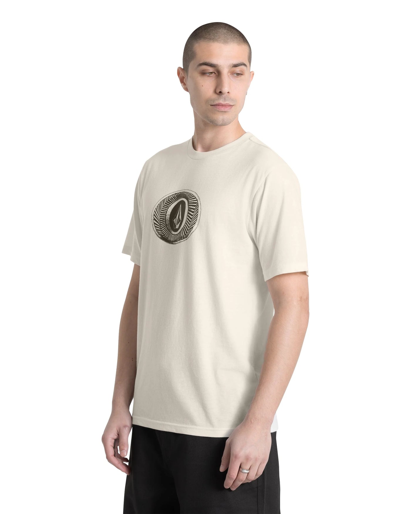 Volcom Buckel Up S/S T-Shirt - Off White Heather
