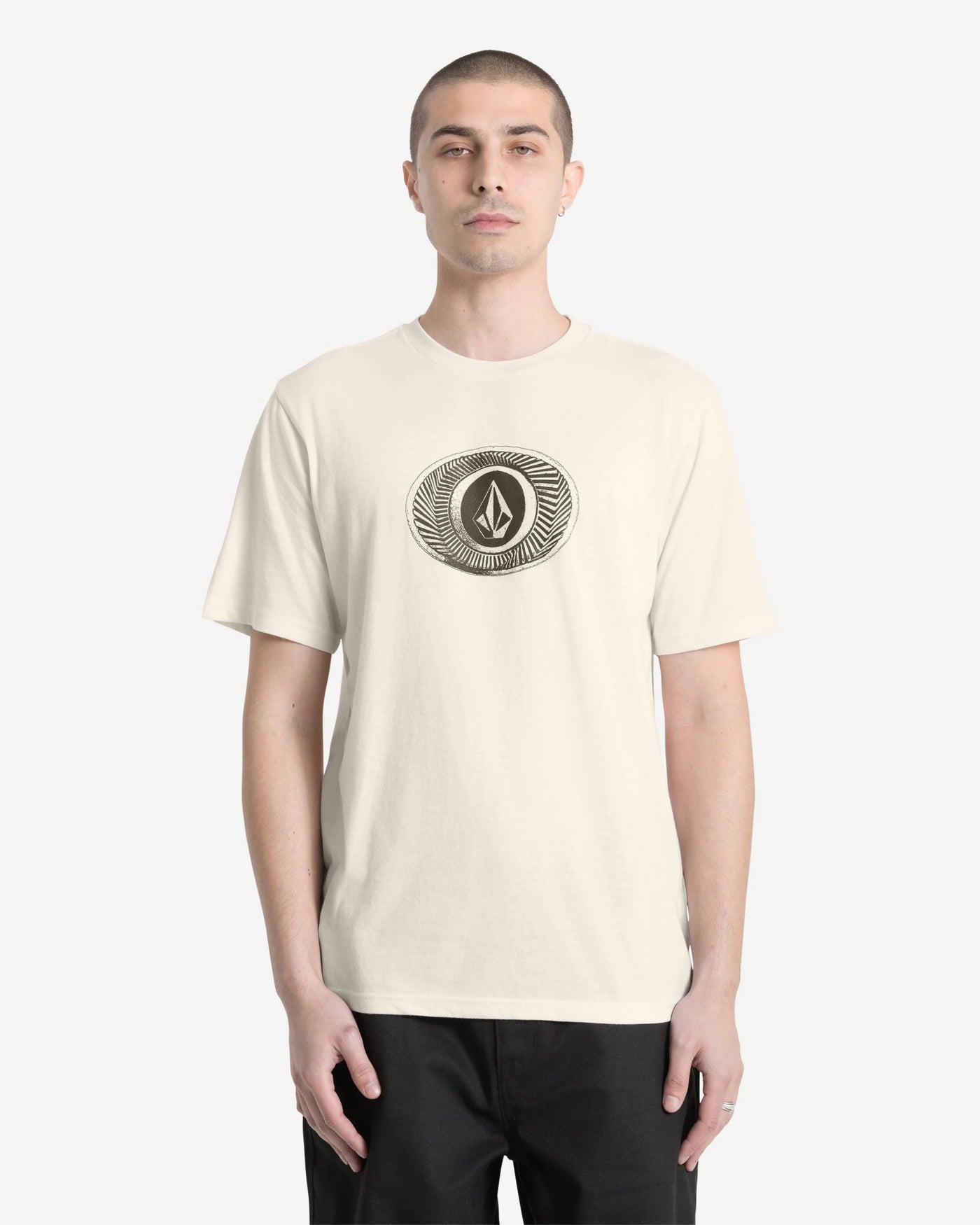 Volcom Buckel Up S/S T-Shirt - Off White Heather