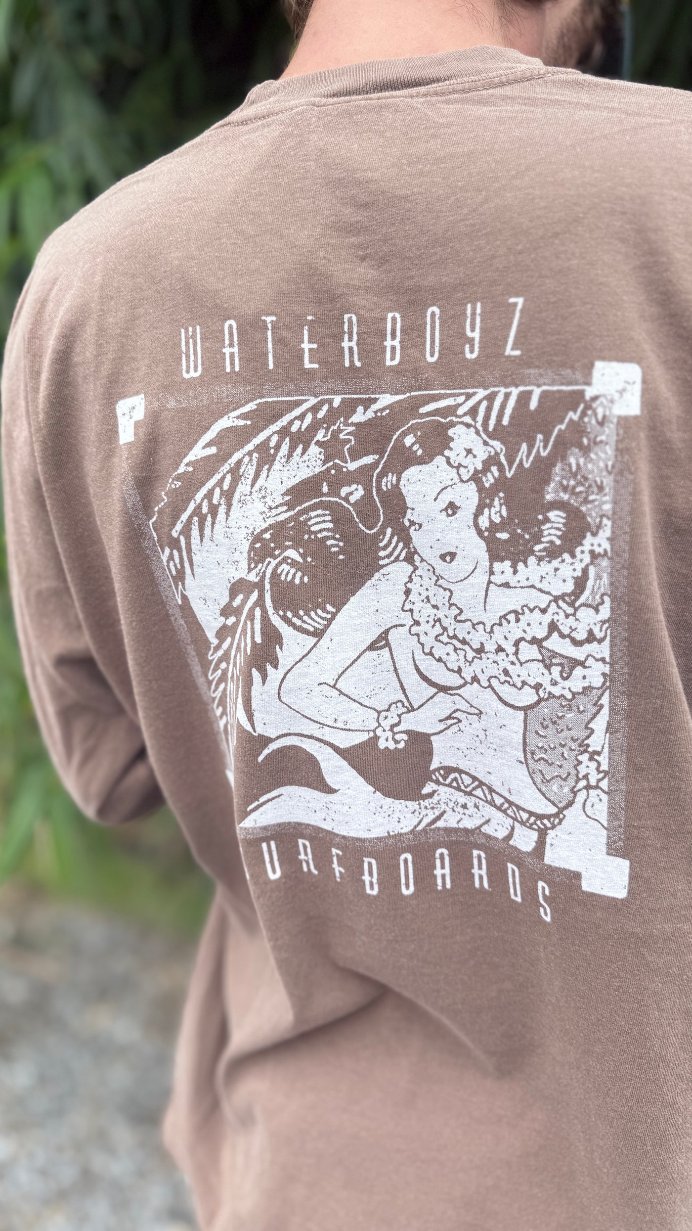 WBZ Flowmotion Pigment Dyed L/S T-shirt Espresso