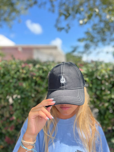 Waterboyz Tiny Trident Dad Hat Black