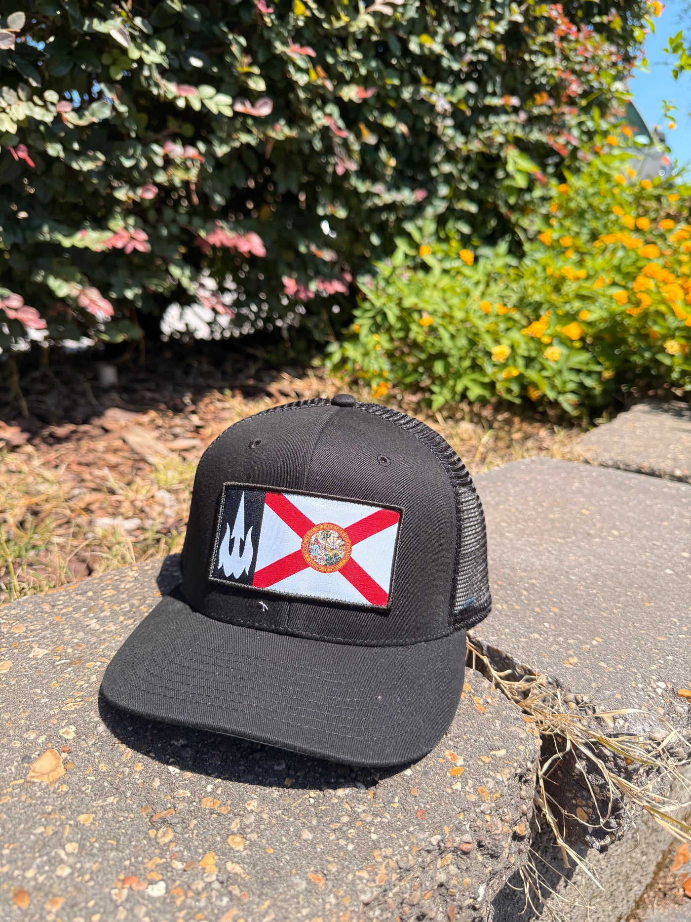 WBZ FL Flag Patch Black Adjustble Hat