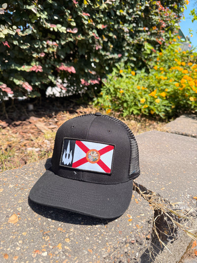 WBZ FL Flag Patch Black Adjustble Hat