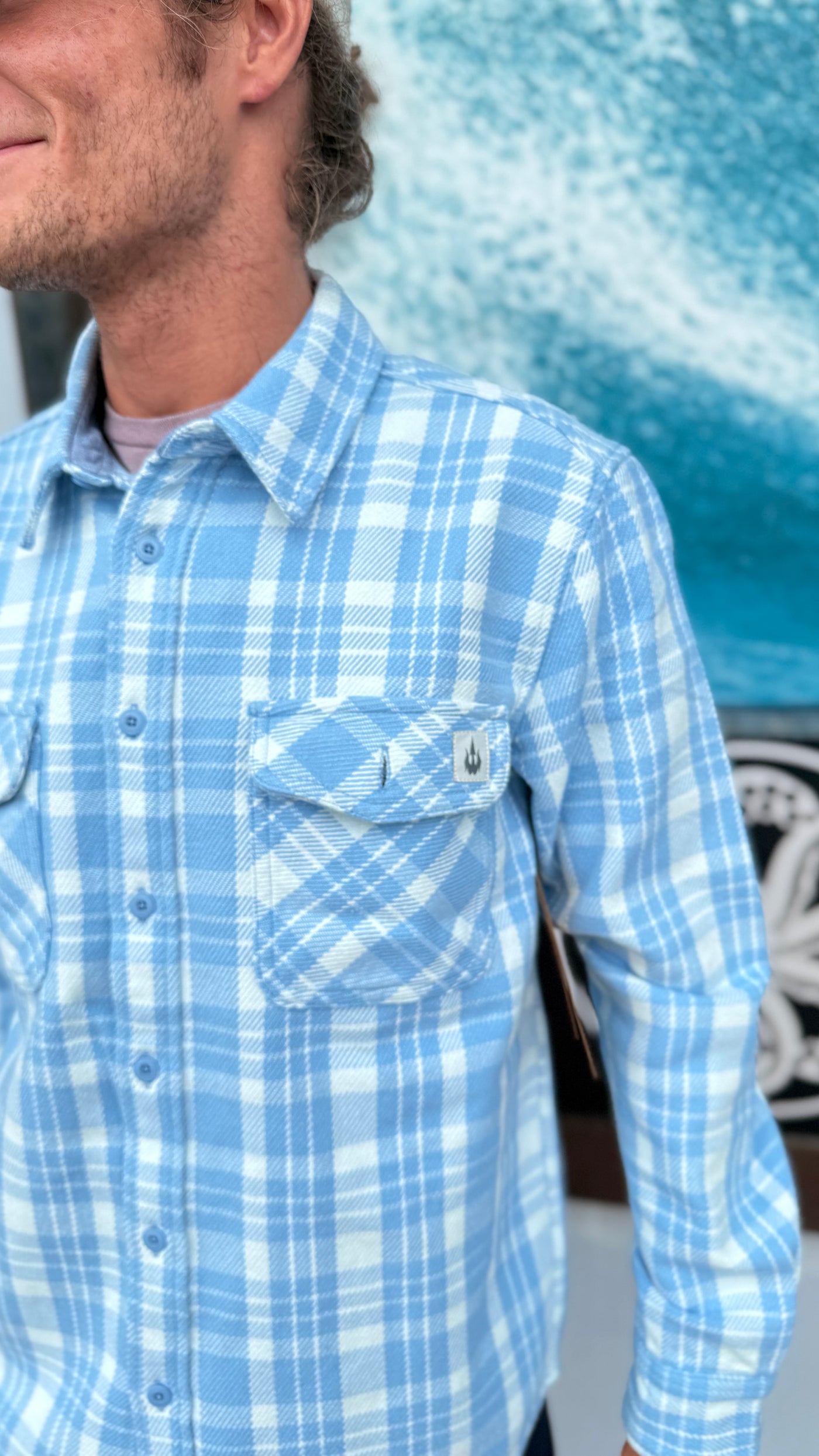 WBZ Fowler Flannel- Light Blue