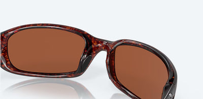 Costa Brine Tortoise Green Mirror 580G Polarized Sunglasses