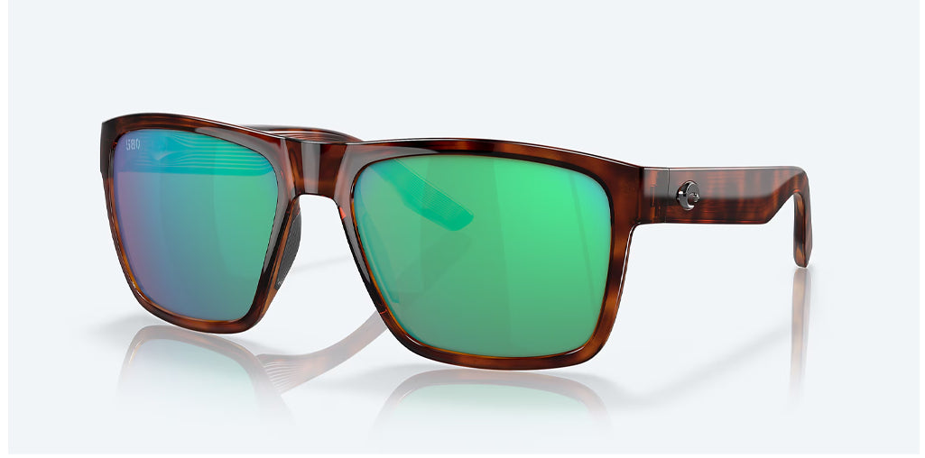 Costa Paunch XL Tortoise Green Mirror 580G Polarized Sunglasses