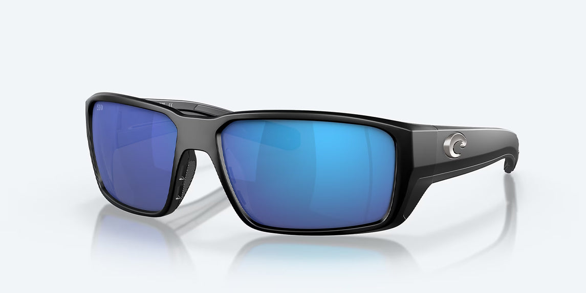 Costa Fantail Pro Matte Black Blue Mirror 580G Polarized Sunglasses