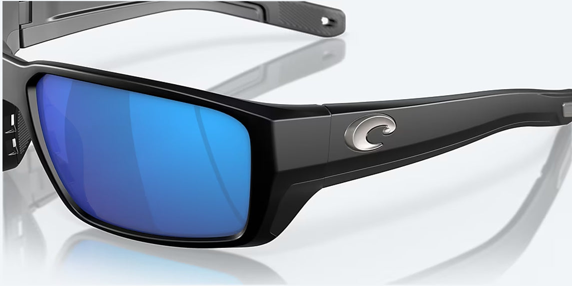 Costa Fantail Pro Matte Black Blue Mirror 580G Polarized Sunglasses