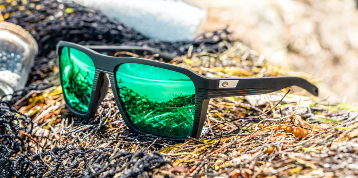 Costa Antille Net Black Green Mirror 580G Polarized Sunglasses