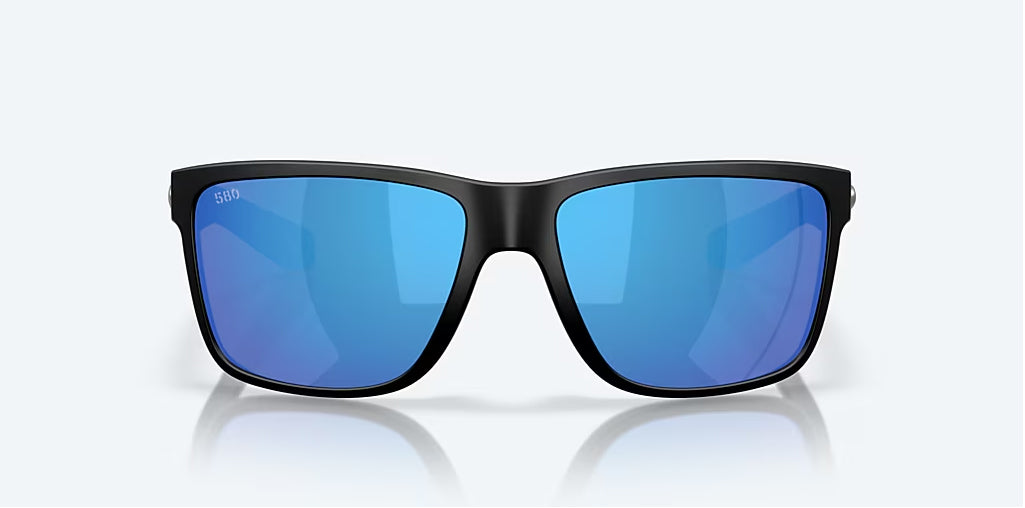 Costa Broadbill II Matte Black Blue Mirror 580G Polarized Sunglasses