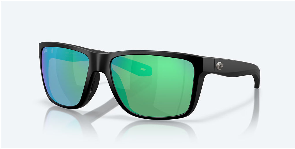 Costa Broadbill II Matte Black Green Mirror 580G Polarized Sunglasses
