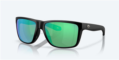 Costa Broadbill II Matte Black Green Mirror 580G Polarized Sunglasses