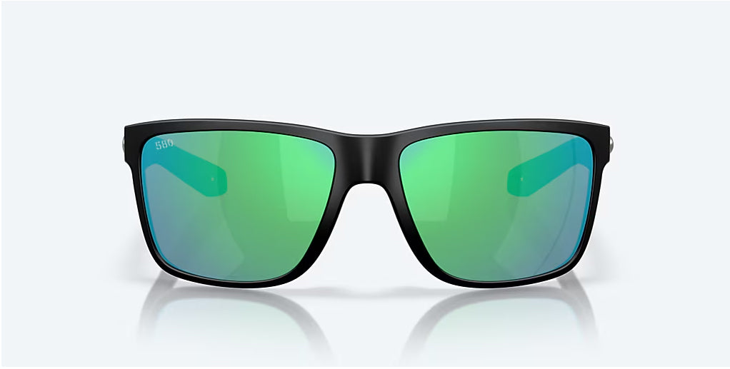 Costa Broadbill II Matte Black Green Mirror 580G Polarized Sunglasses