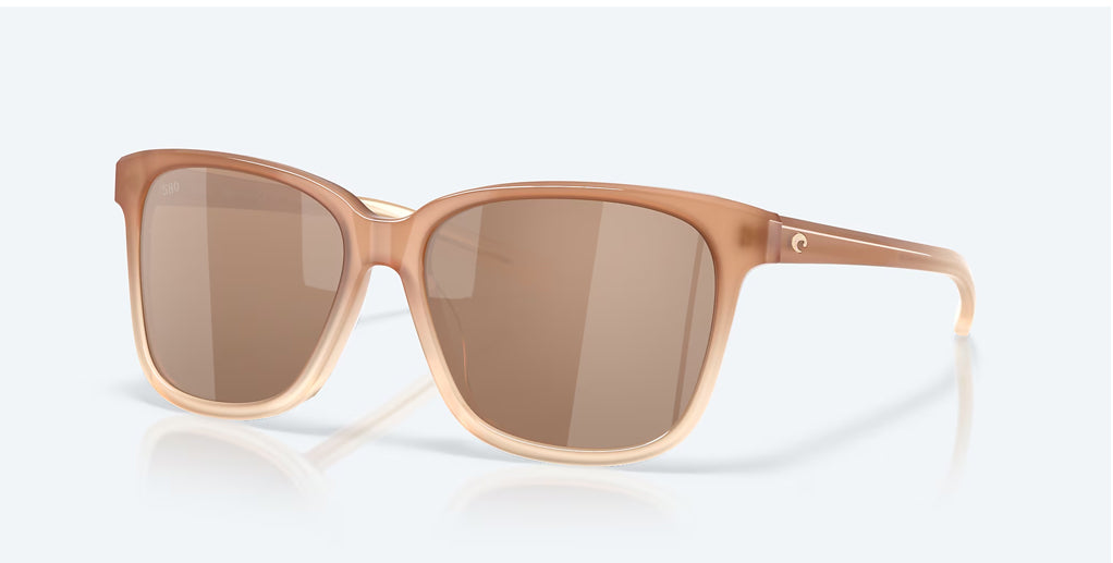 Costa May Sandbar Copper Silver Mirror Sunglasses 580G Polarized Sunglasses