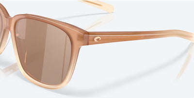 Costa May Sandbar Copper Silver Mirror Sunglasses 580G Polarized Sunglasses