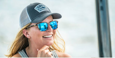 Costa May Sandbar Copper Silver Mirror Sunglasses 580G Polarized Sunglasses