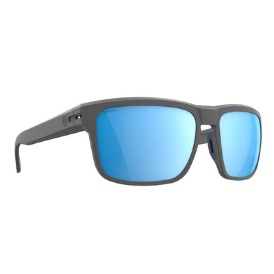 Spy Region Matte Gray -Happy Boost Polar Ice Blue Mirror Sunglasses
