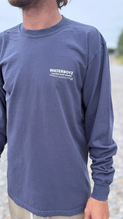 WBZ Surf Anatomy Pigment Dyed L/S Tshirt Navy