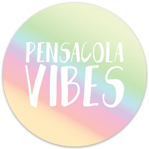 Pensacola Vibes Holographic Circle Sticker