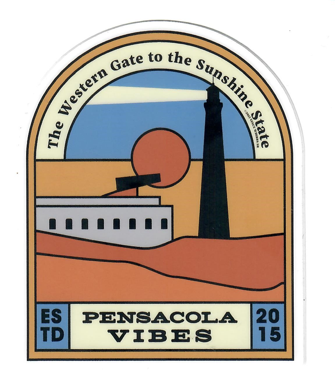 Pensacola Vibes Fort Pickens Stickers