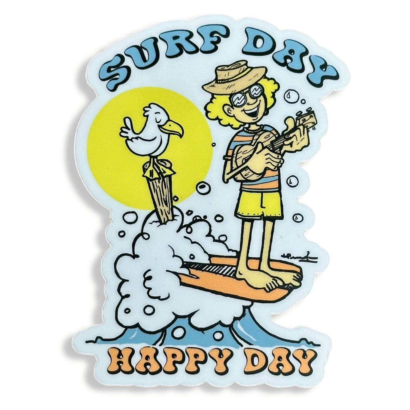 Surf Happy Day Sticker