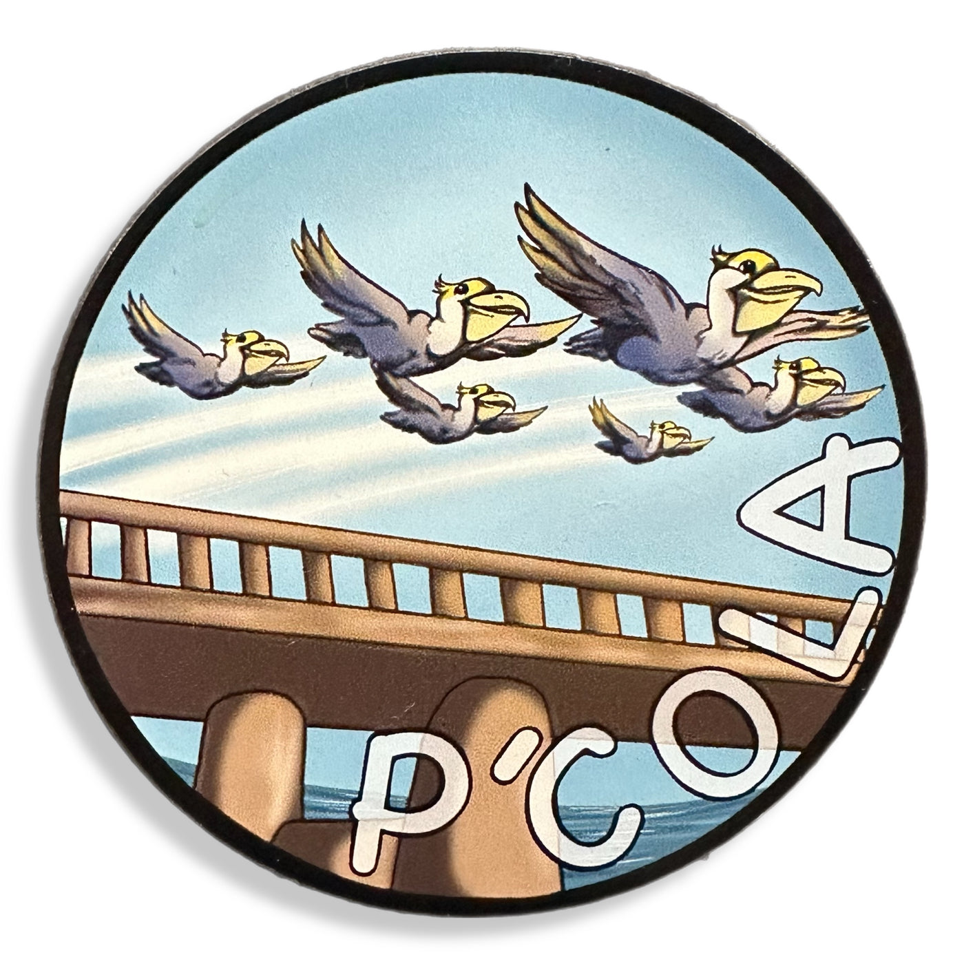 Pelican Fly By - P'cola Magnet