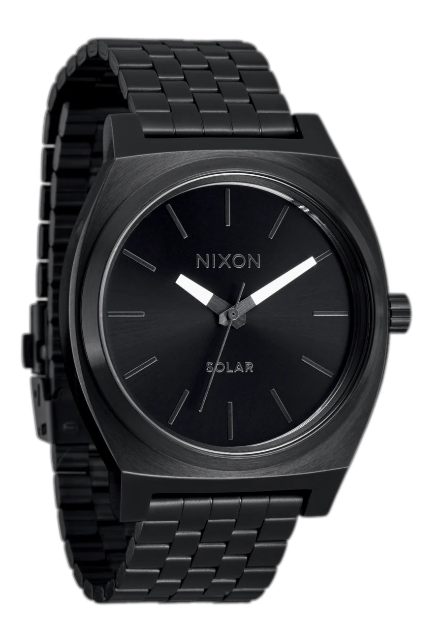 Nixon Time Teller Solar Watch Black and White