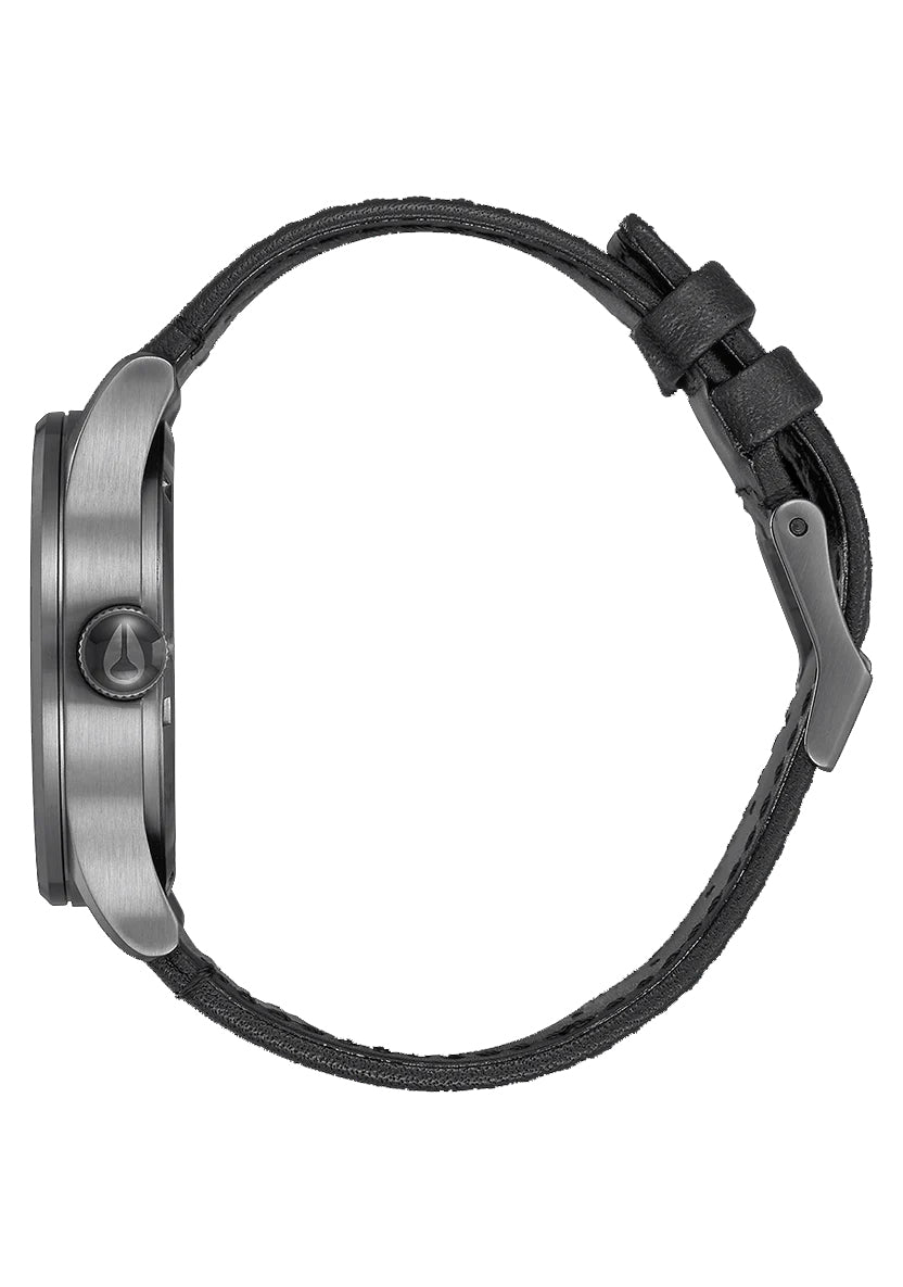Nixon Sentry Leather Gunmetal / Black Watch