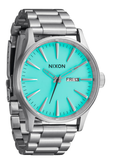 Nixon Sentry SS Silver/Turquoise