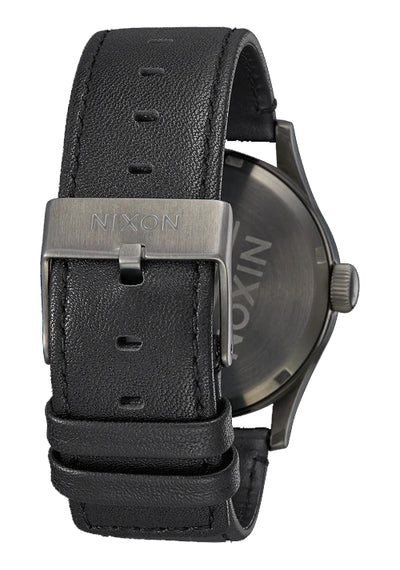 Nixon Sentry Leather Gunmetal/Black Watch