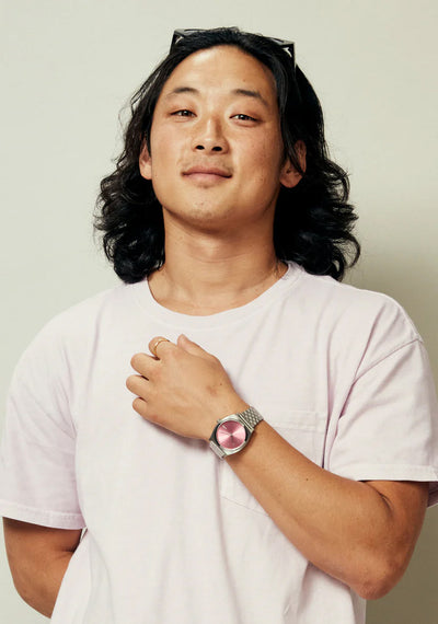 Nixon Med. Time Teller  Silver/Pink Watch