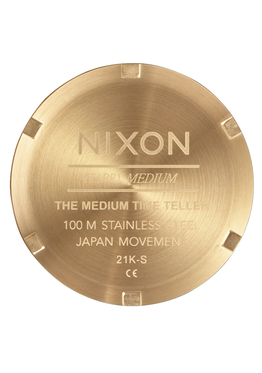 Nixon Medium Time Teller Lt. Gold/ Vintage White Watch
