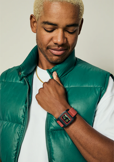 Nixon Base Tide Pro Black/Hot Sauce