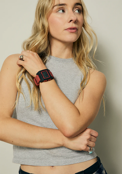 Nixon Base Tide Pro Black/Hot Sauce