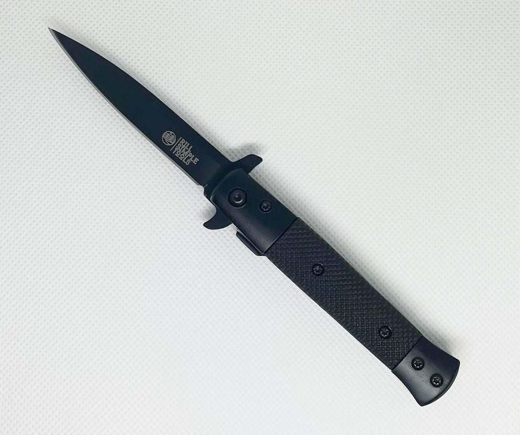 Rill Simple Roughneck Folding Boot Knife - Black