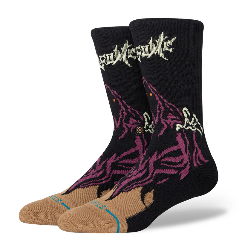 Stance Welcome Skelly Crew Socks Black