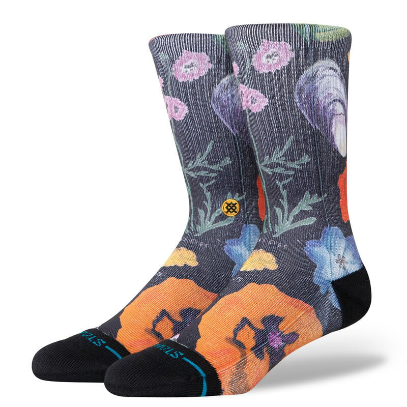 Stance Lucias Floral Crew Black Socks