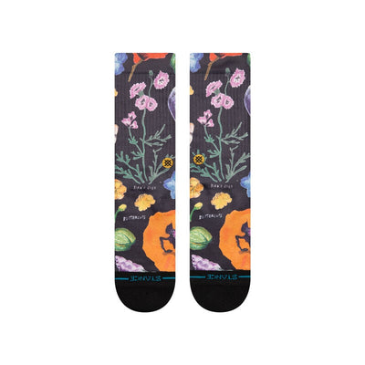 Stance Lucias Floral Crew Black Socks