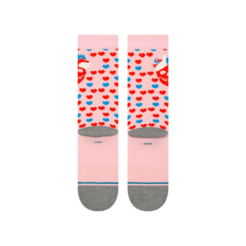 Stance Hearted Crew Pink Socks