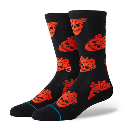 Stance Fallin in Skull Crew Black Socks