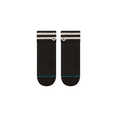 Stance Roll Cuff Quarter Black Socks