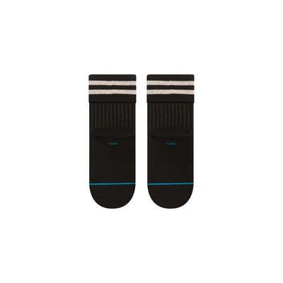 Stance Roll Cuff Quarter Black Socks