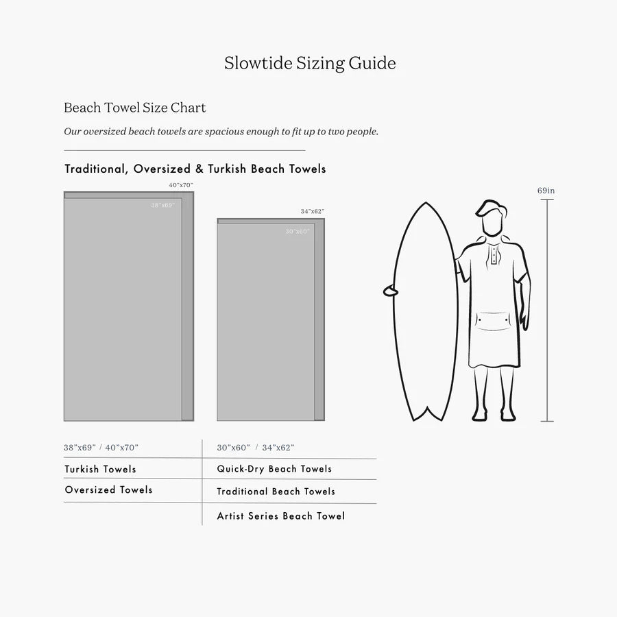 Slowtide Hauke Black/White Oversized Beach Towel