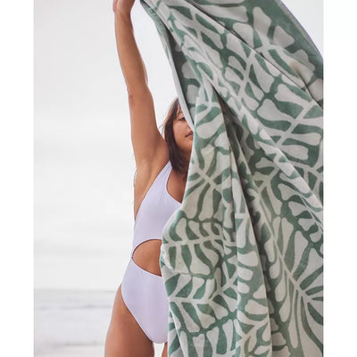 Slowtide Hapa Sage Oversized Beach Towel